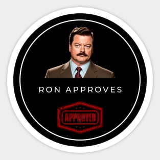 Ron Approves. Funny memes Sticker